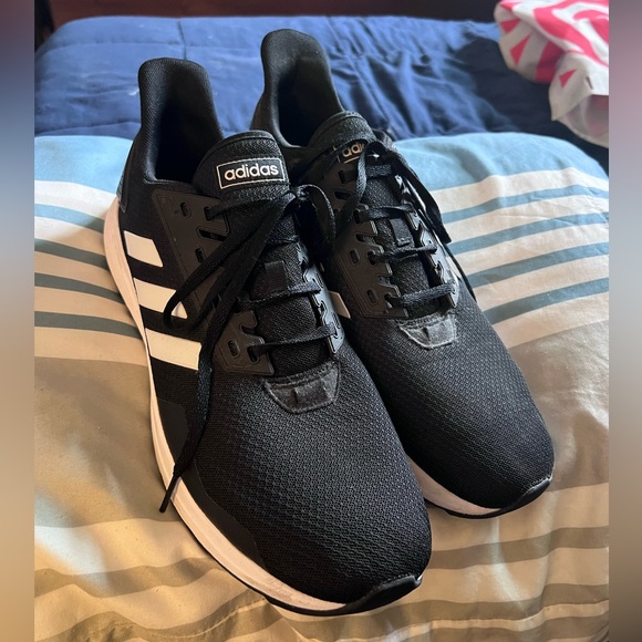 adidas Other - Brand new! Worn one time! Adidas black men’s sneakers with white stripes